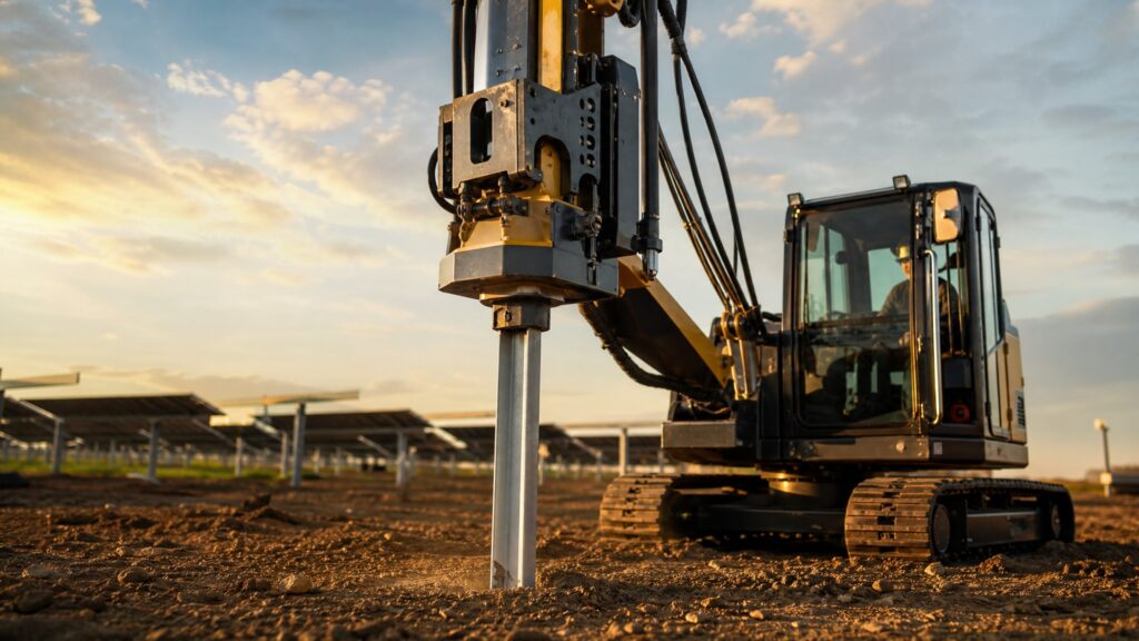 Solar Farm Pile Driving Equipment for Installation